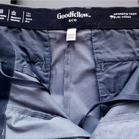 Goodfellow & Co. Men's Slim Fit Tech Chinos Pants Charcoal Size 36W X 32L - Picture 11 of 13